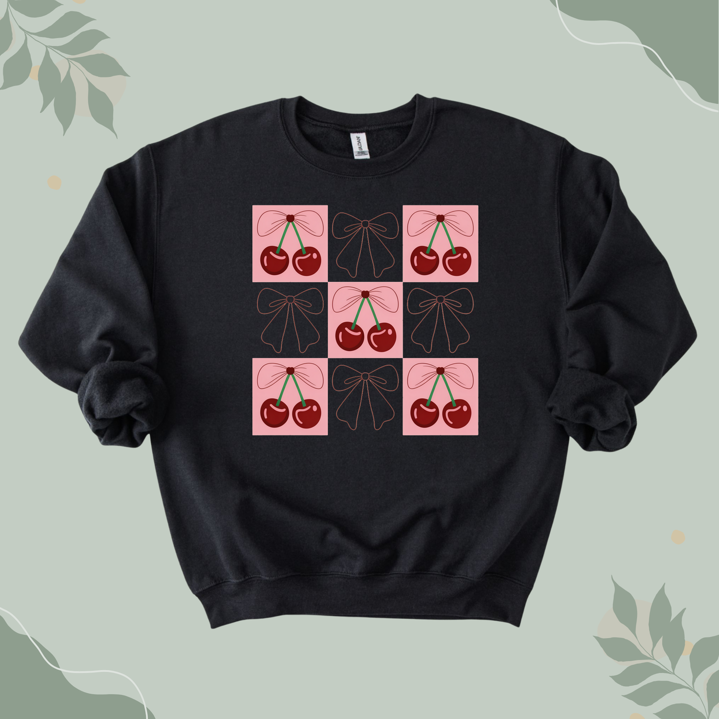 Coquette Cherry Bow Sweatshirt