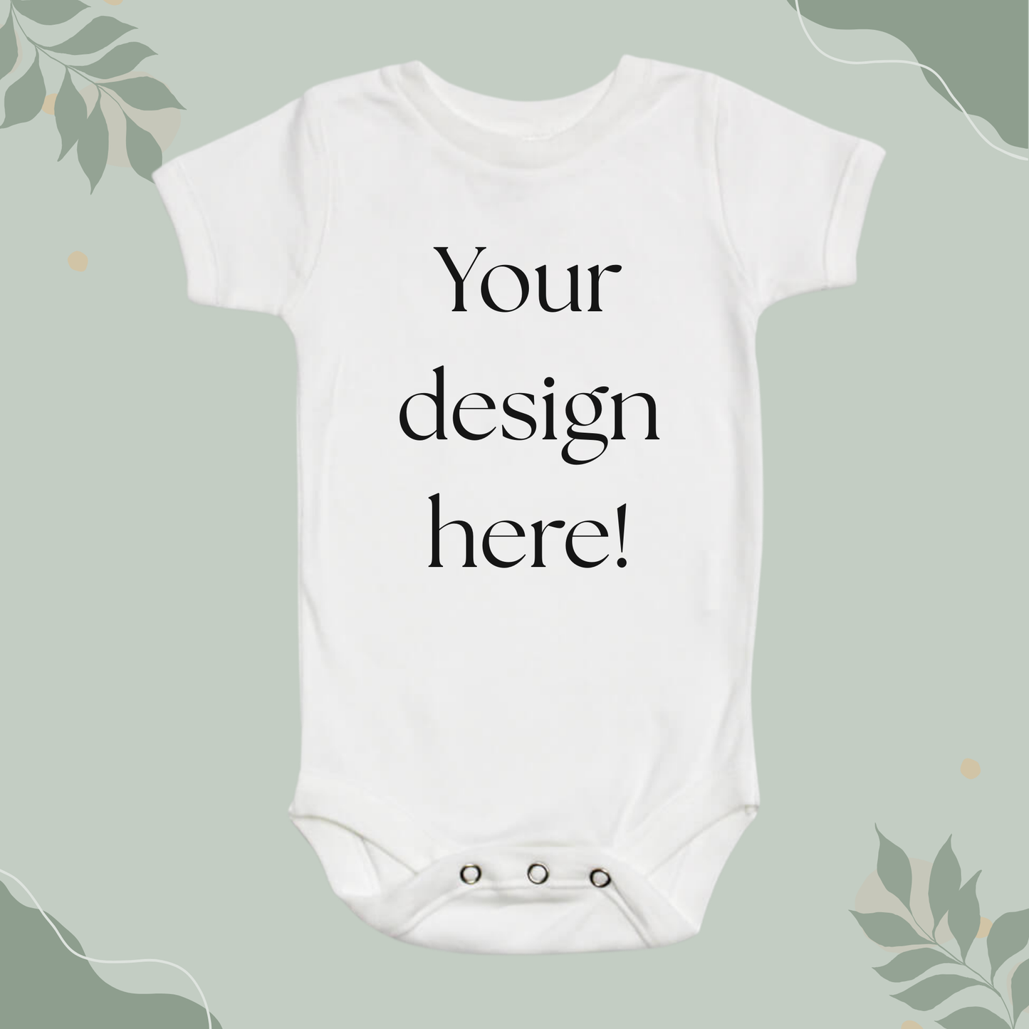 Customizable Baby Crewneck Onesie / 0-24 Months