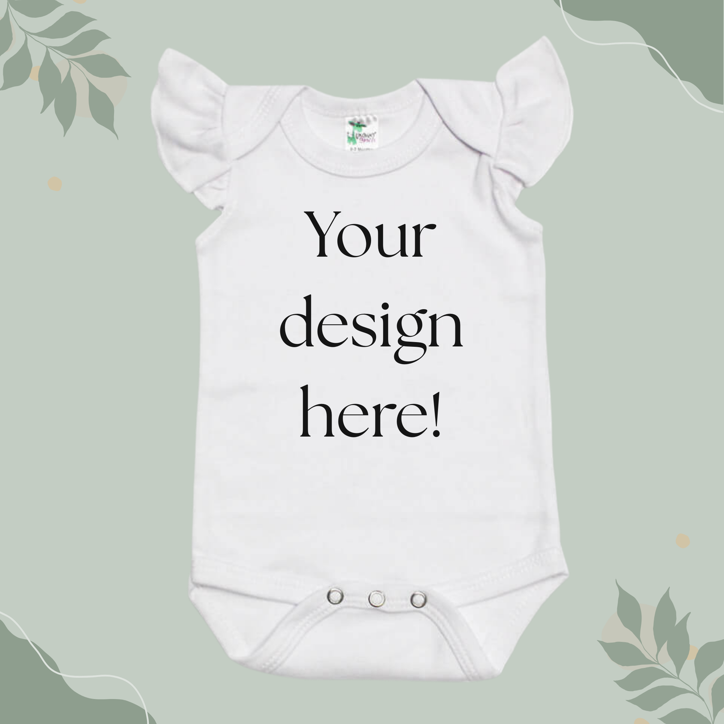 Customizable Baby Flutter Onesie / 0-24 Months