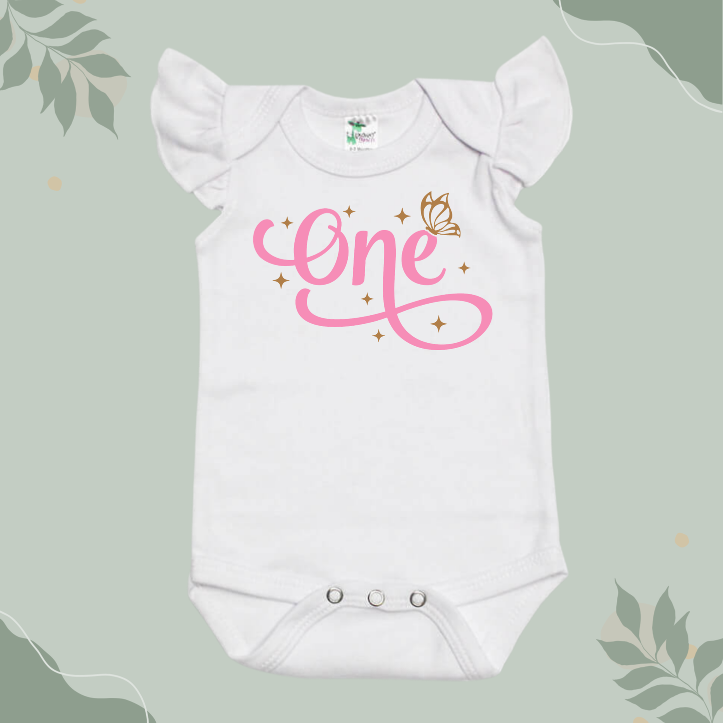 ONE First Birthday Flutter Onesie