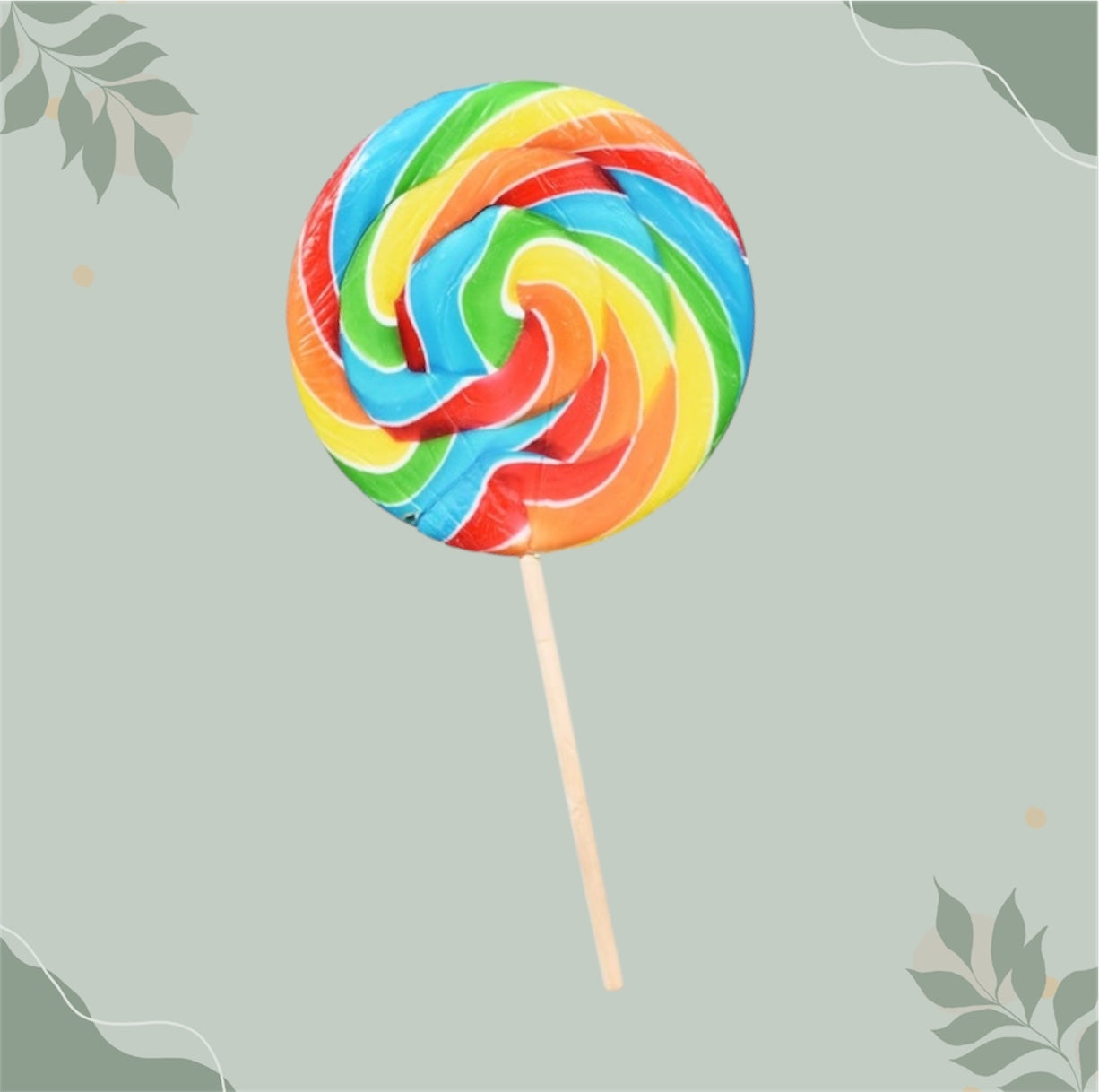 Customizable Party Lollipop – 4” Flat Round with Custom Sticker