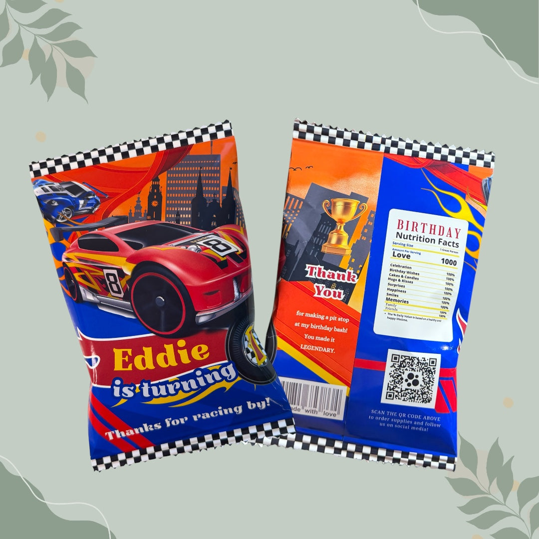 Race Car Chip Bag