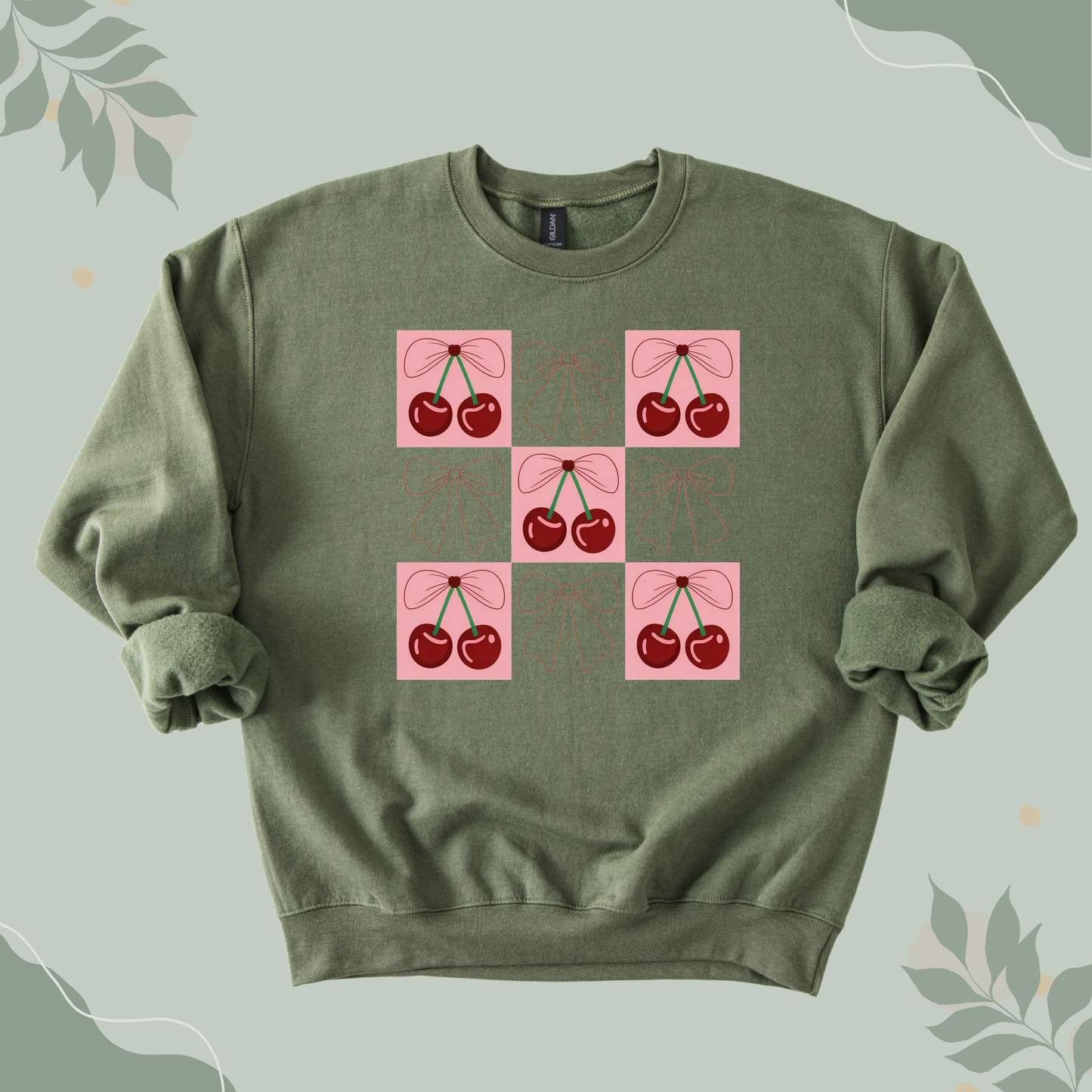 Coquette Cherry Bow Sweatshirt