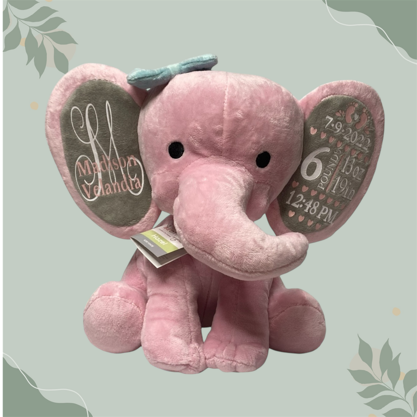 Personalized Stuffed Elephant – Cuddly and Customizable Companion