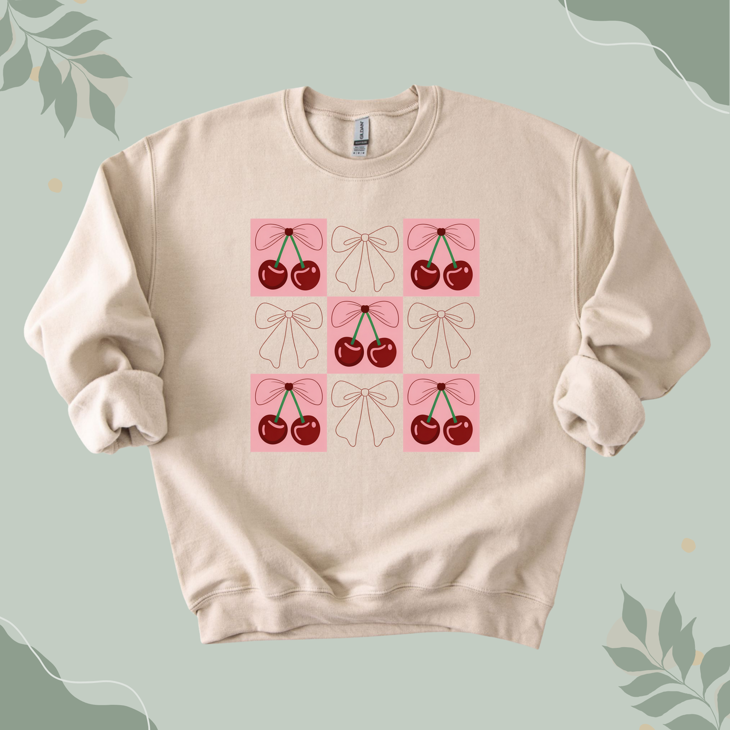 Coquette Cherry Bow Sweatshirt